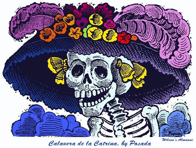 Calavera de la Catrina engraving by Jose Guadalupe Posada circa1800s