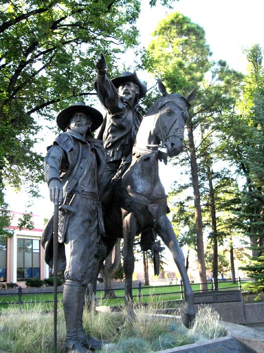 Statue of Peralta on Grant Ave. by Dave McGary