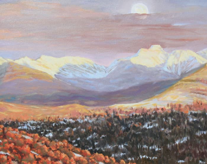 Charlee Newman - "Moon Over Truchas."