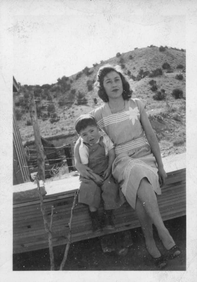 Young David with his mother Carmen