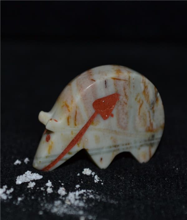 Picasso Marble Bear Fetish - Eldred Quam - Zuni