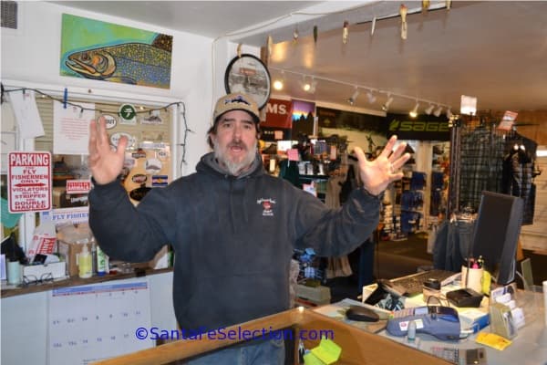 "It was THIS big!" Jarrett Sasser, owner of High Desert Angler