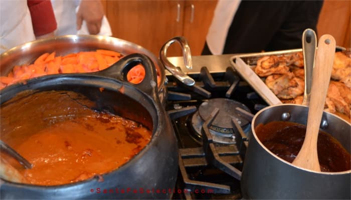 Mole simmering nicely.