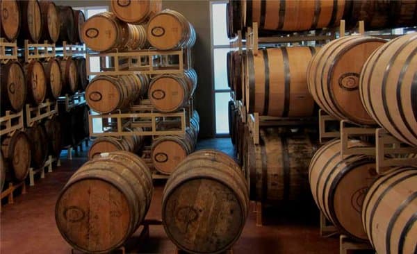 Climate controlled barrel room. Has to have the perfect humidity and temperature to keep leaks away in the desert.