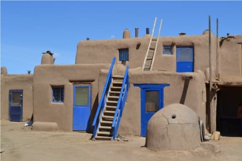 blue doors