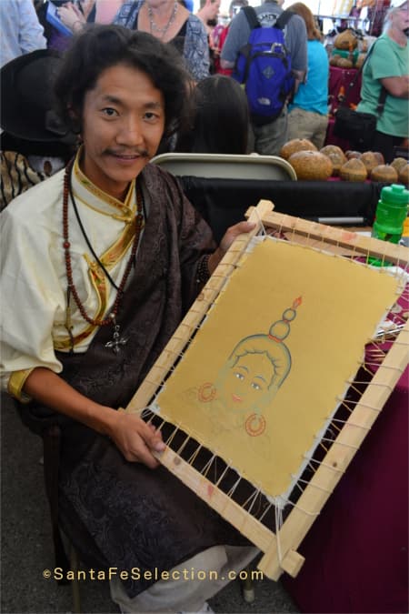 Tibet. Kalsang Tashi. Thangka paintings.