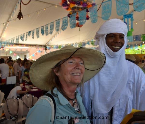 Elhadji Koumama of Niger, with a loyal fan of his Tuareg Jewelry